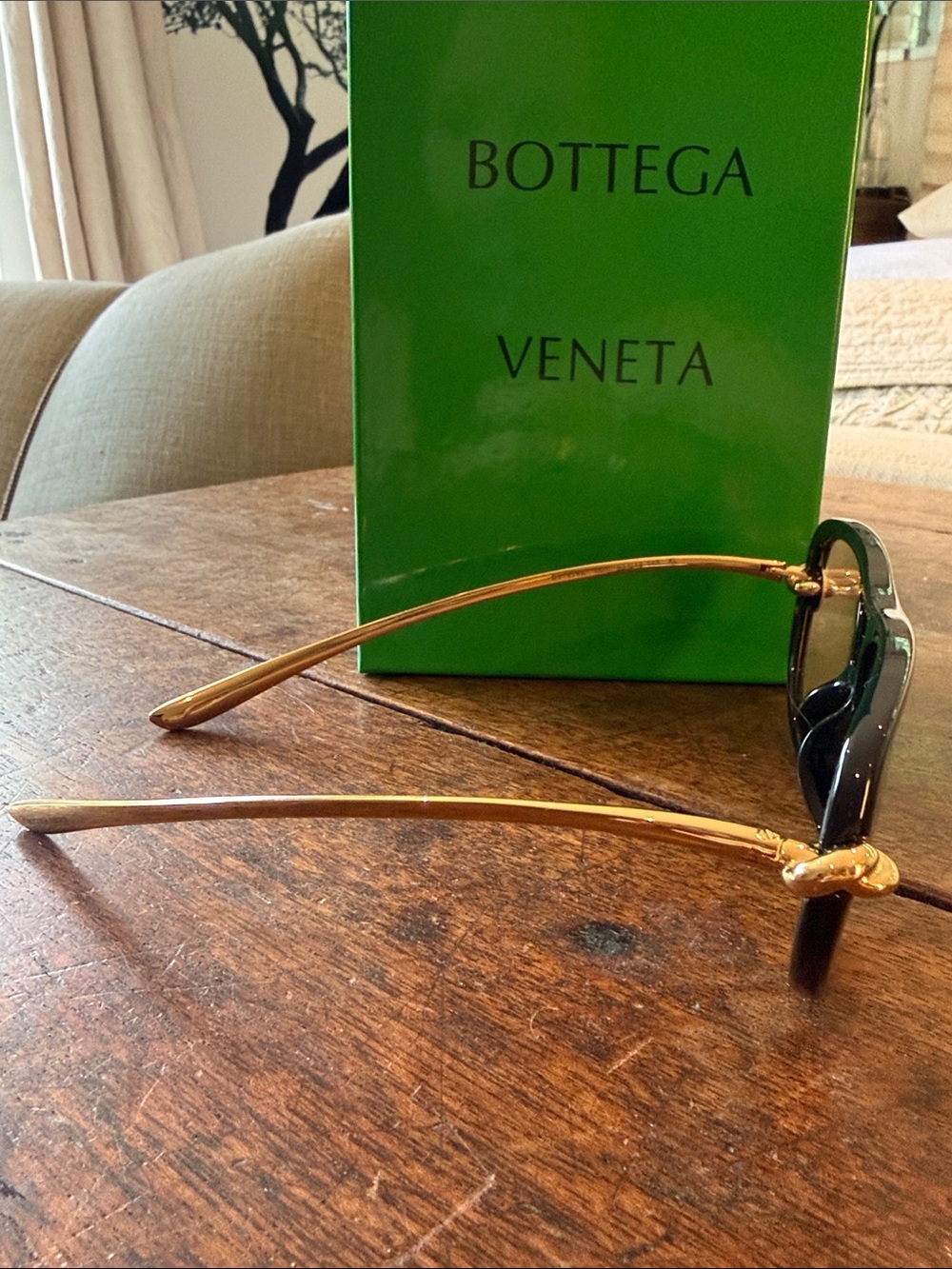 Bottega Veneta Knot Aviator Sunglasses - Picture 2 of 8